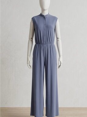 Balera Contemporary Dance Jumpsuit Adult Small Blue Wide Leg Costume MJ1818